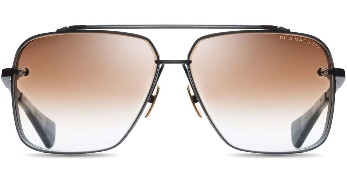 Dita Eyewear Mach-six - Black Iron / Black Rhodium Sunglasses | Lyst