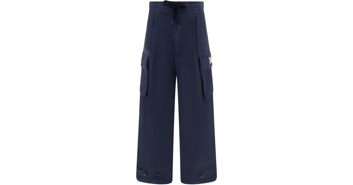 Dolce & Gabbana Cargo Pants in Blue for Men | Lyst