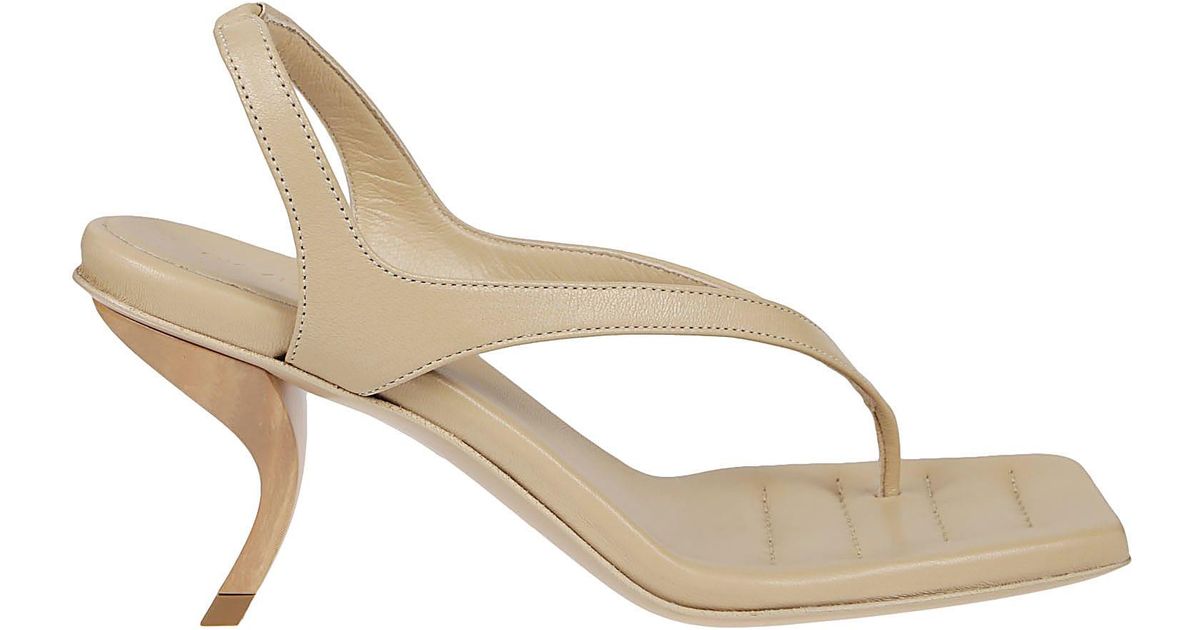 gia borghini gia x rhw woven leather toe loop mules