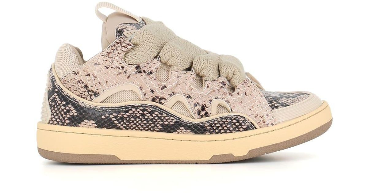 python print leather curb sneakers