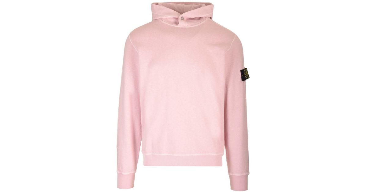Stone island hoodie deals rosa