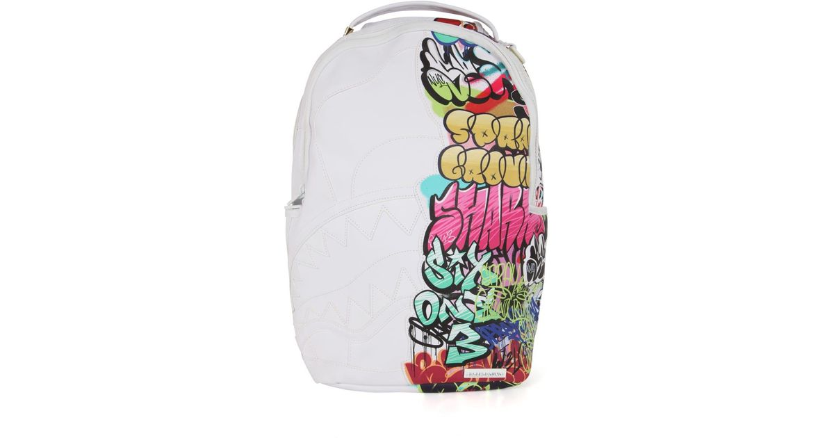 Sprayground Half Graff Dlx Backpack in White for Men Lyst