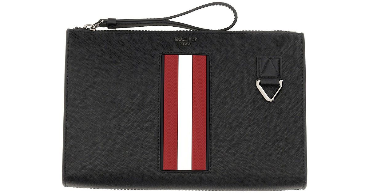 Bally Makid Clutch Bag in Black for Men | Lyst UK