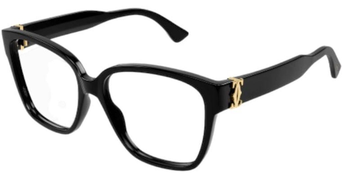 Cartier Ct 0451 Black Glasses Lyst UK