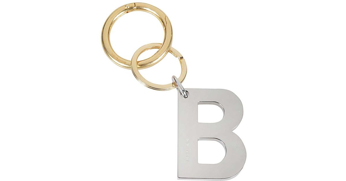 Balenciaga Brass Keyholder in Metallic Lyst