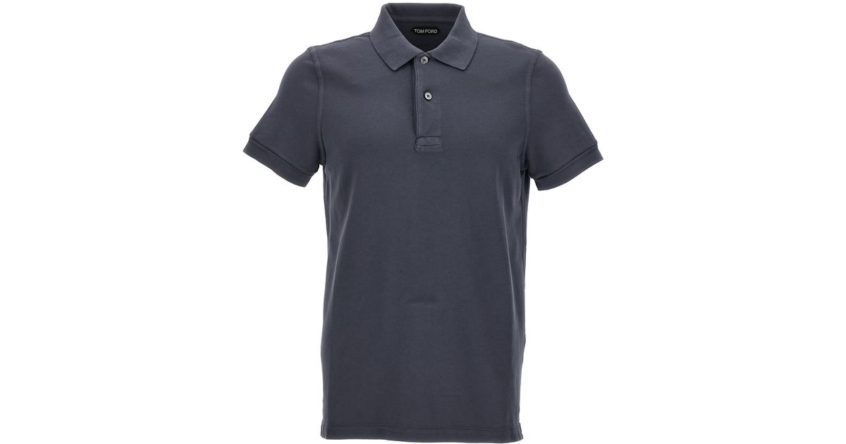Tom Ford Men's Logo-Embroidered Polo Shirt