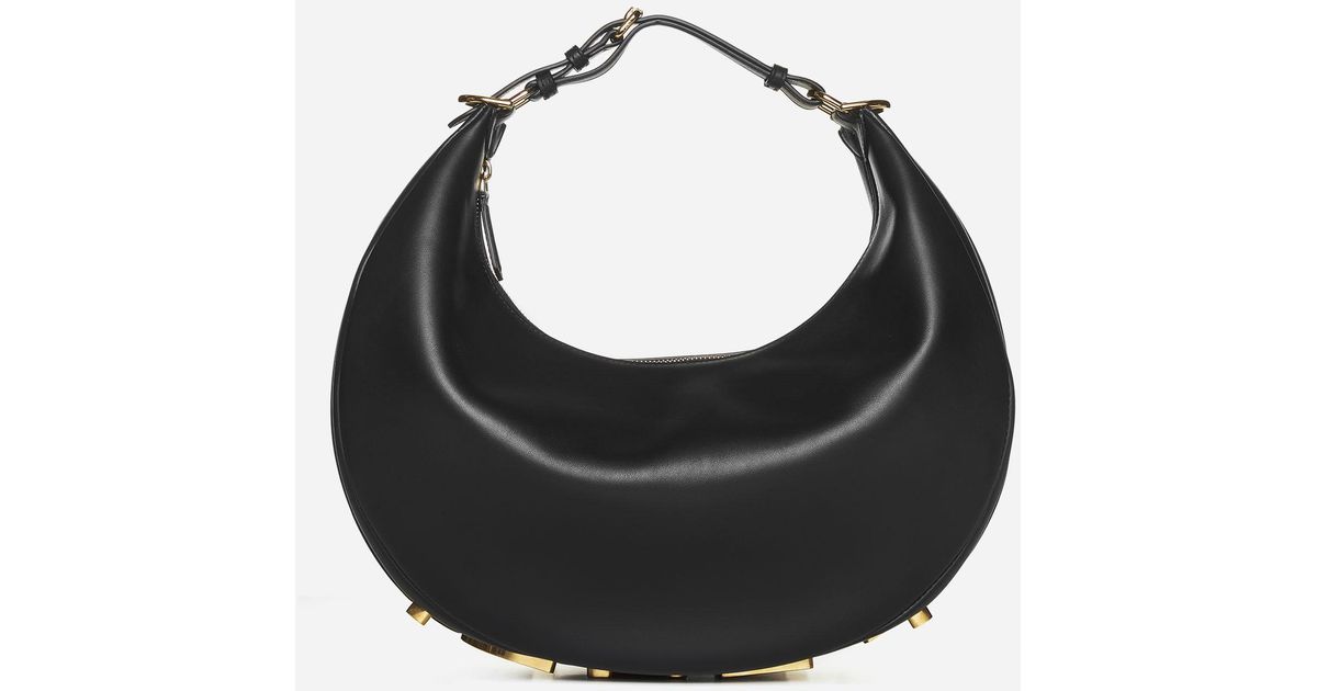 Fendi Graphy Leather Medium Bag in Black | Lyst UK
