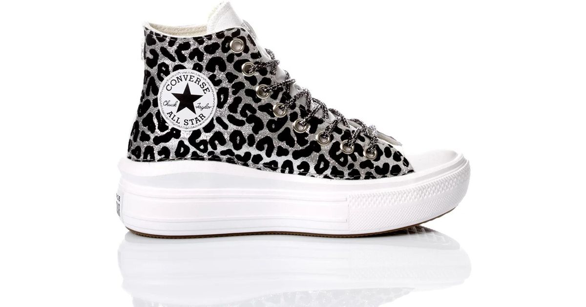 MIMANERA Black Converse Move Leo Silver Customized