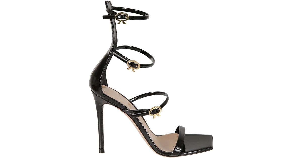 gianvito rossi vernice ribbon patent leather sandals