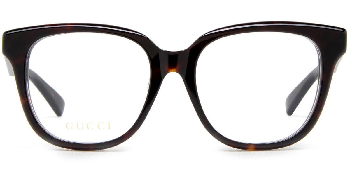 Gucci Gg1173oa Havana Glasses in Black Lyst