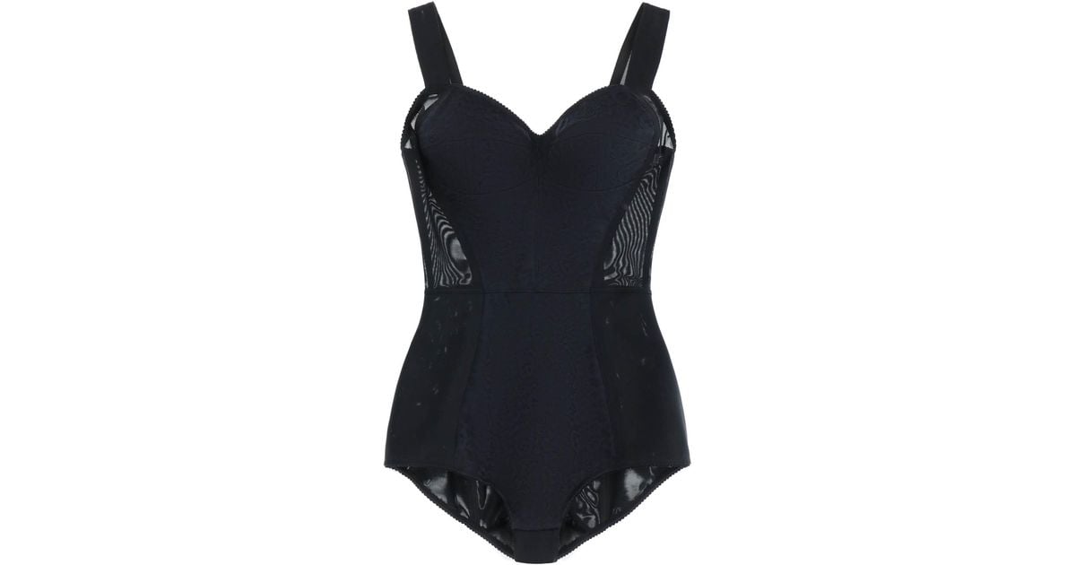 Dolce & Gabbana Lace Corset Bodysuit in Black | Lyst
