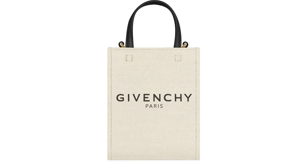 Givenchy G-tote - Mini Vertical Tote Bag in Natural