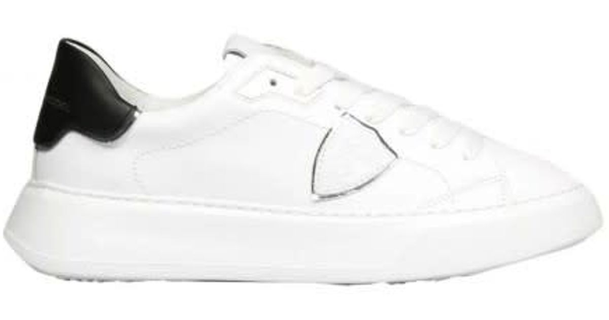 Philippe Model Leather Temple Veau - Blanc Noir in White | Lyst
