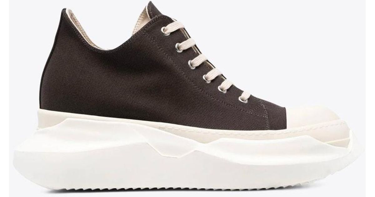 Rick Owens DRKSHDW Abstract Low Sneak Dark Charcoal Grey Canvas Low ...