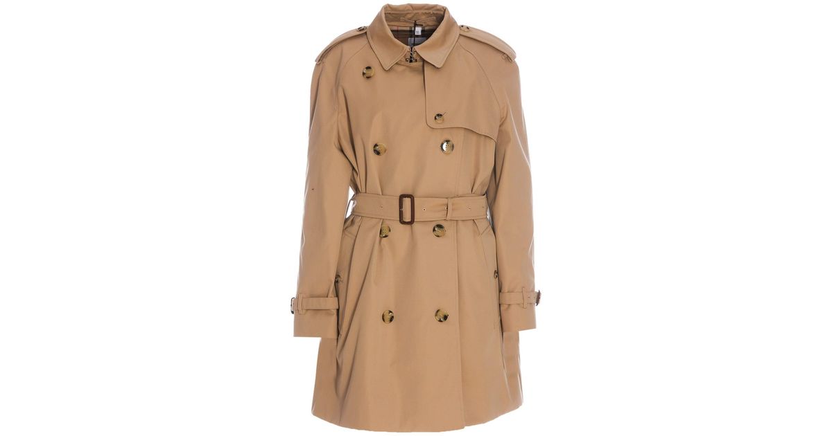 Burberry Coats in Natural | Lyst