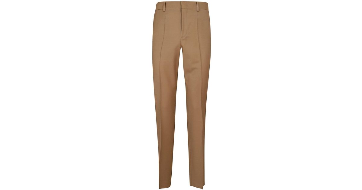 Valentino High Waist Straight Leg Pants in Natural for Men | Lyst