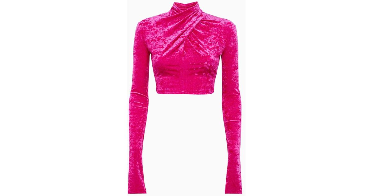 The Andamane Kiki Cross Over Sweater in Pink | Lyst