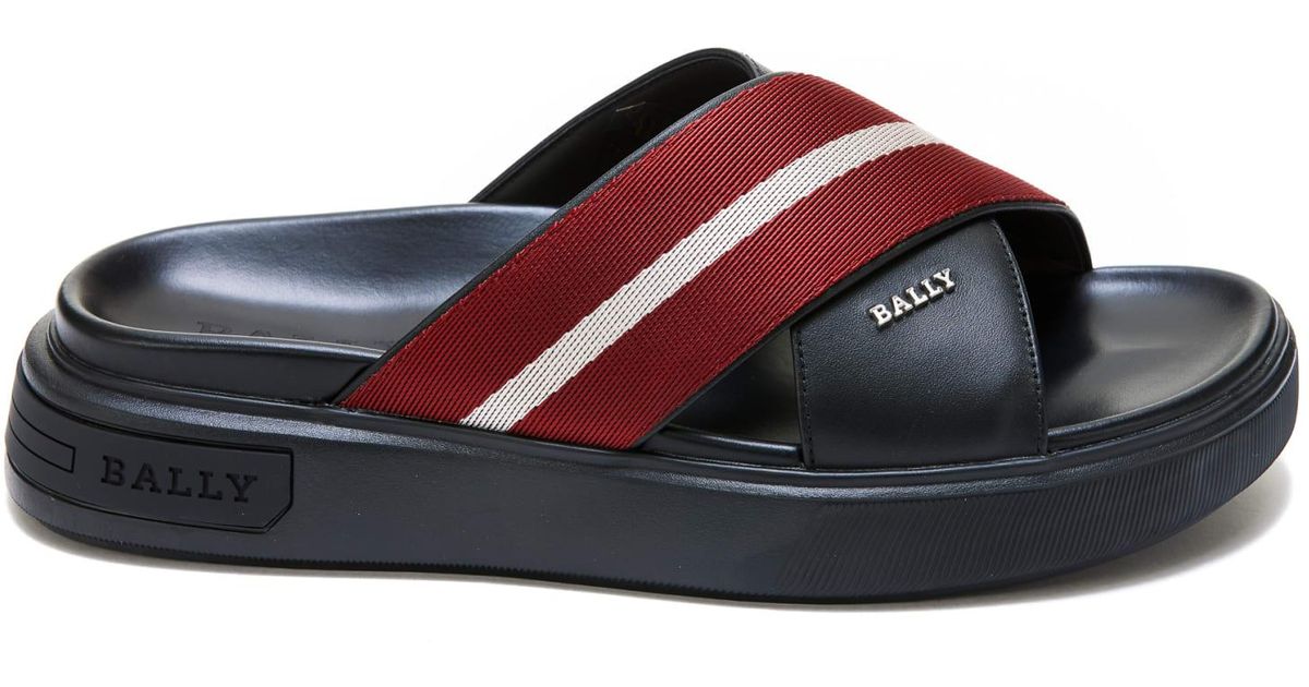 Bally Leather Jake-t Sandals in Black for Men - Lyst