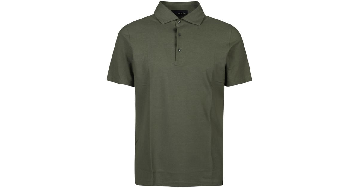 Lardini Regular Fit Plain Polo Shirt in Green for Men | Lyst
