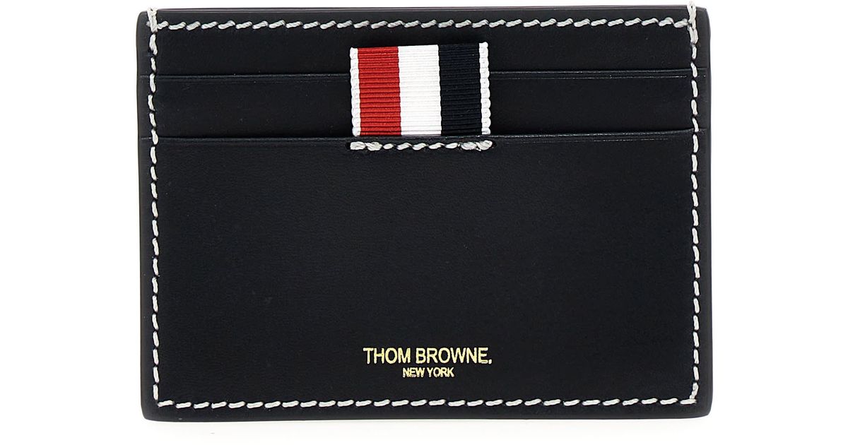 Thom Browne Logo Cardholder Wallets, Card Holders in Black for Men Lyst