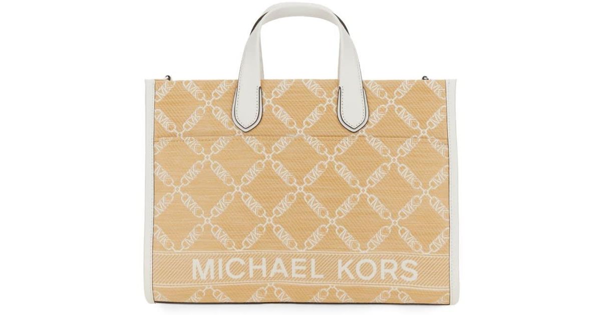 MICHAEL Michael Kors Gigi Large Tote Bag in Natural | Lyst