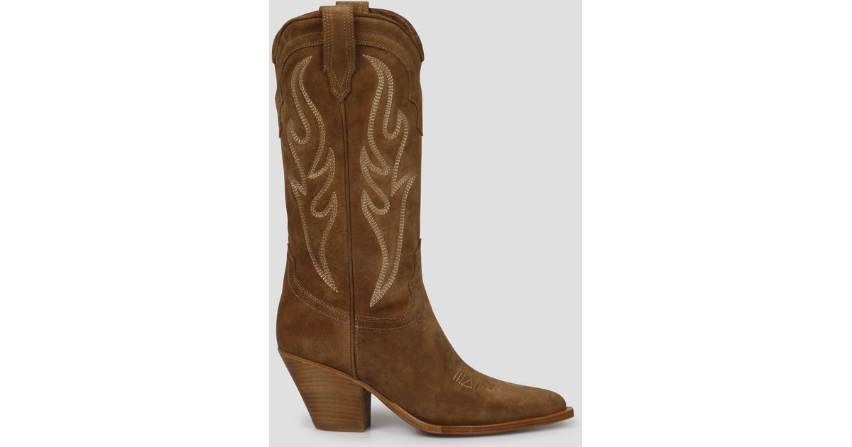 Sonora Boots Santa Fe Cowboy Boots in Brown Lyst