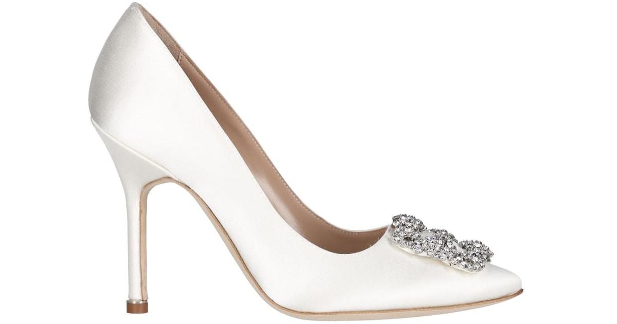 Manolo Blahnik High-heeled Shoe in Metallic | Lyst