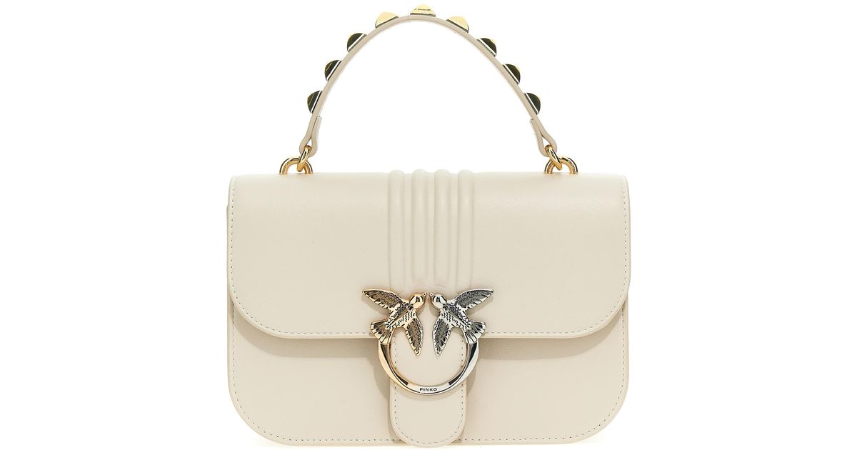 Pinko Love Bag Bell In Leather in Natural | Lyst