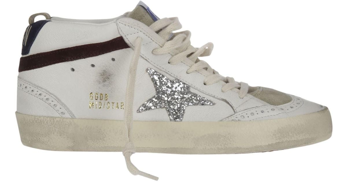Golden Goose Mid Star Nappa Upper Toe And Spur Glitter Star Sue | Lyst