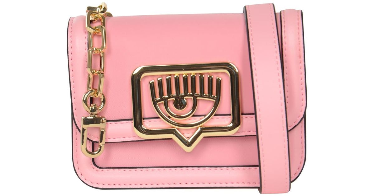 Chiara Ferragni Synthetic Eyelike Metal Shoulder Bag in Pink | Lyst