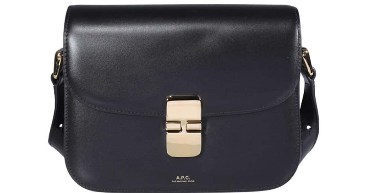 A.P.C. Small Grace Shoulder Bag in Black | Lyst