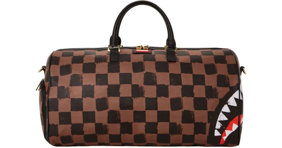 Sprayground Sharks In Paris Painted Duffle in Brown Lyst