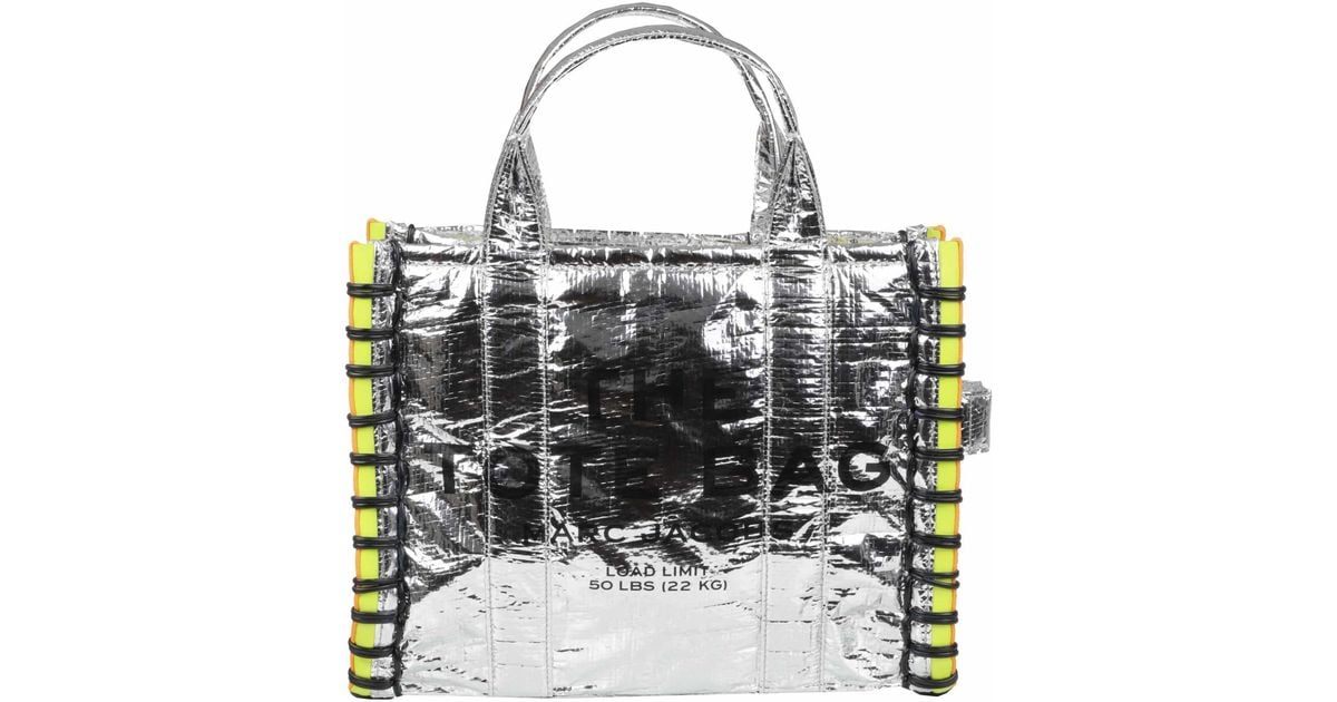 Marc Jacobs Silver Tarp Small Tote Bag in White Lyst