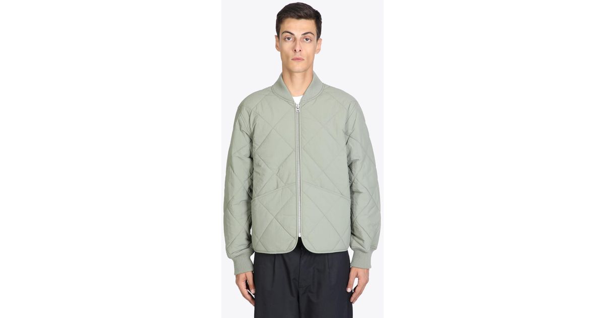 Stussy Dice Quilted Liner Jacket Olive Green Quilted Jacket With Dice