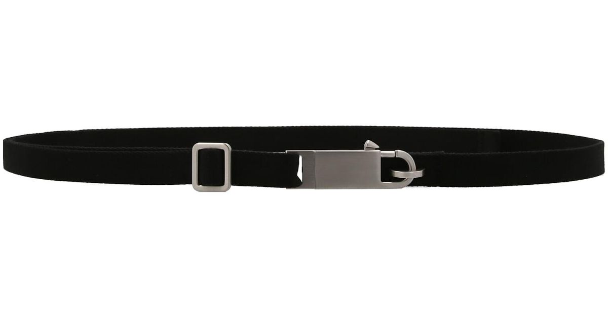 Rick Owens Canvas Disco Belt in Black for Men | Lyst