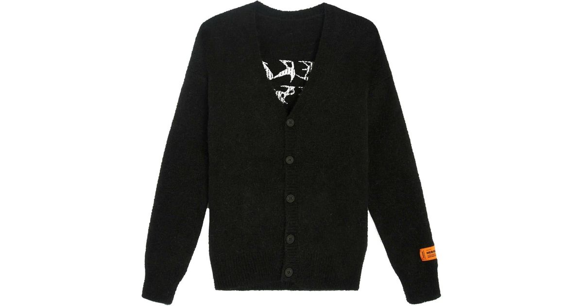 Heron Preston Mohair & Cashmere Cardigan in Black for Men | Lyst