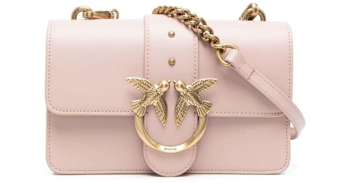 Pinko Love Mini Simple Leather Crossbody Bag O Woman in q (Pink) - Save ...