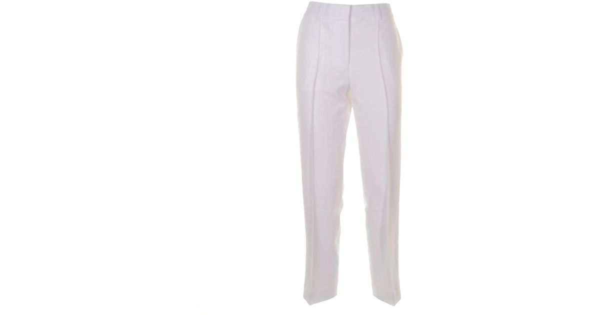 Michael Kors White Crepe Trousers Lyst UK