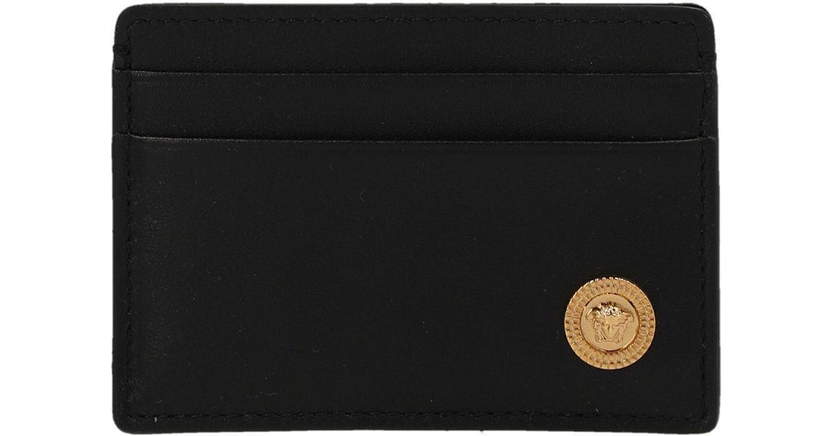 Versace Leather Medusa Card Holder in Black for Men Save 51 Lyst UK
