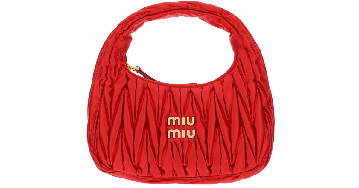 Miu Miu Synthetic Wander Handbag in Red Lyst