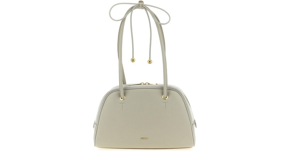 Furla Poppy M Shoulder Bag in Natural | Lyst