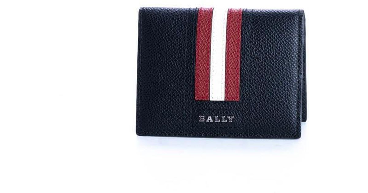 Bally Talder Leather Card Holder in Black for Men | Lyst