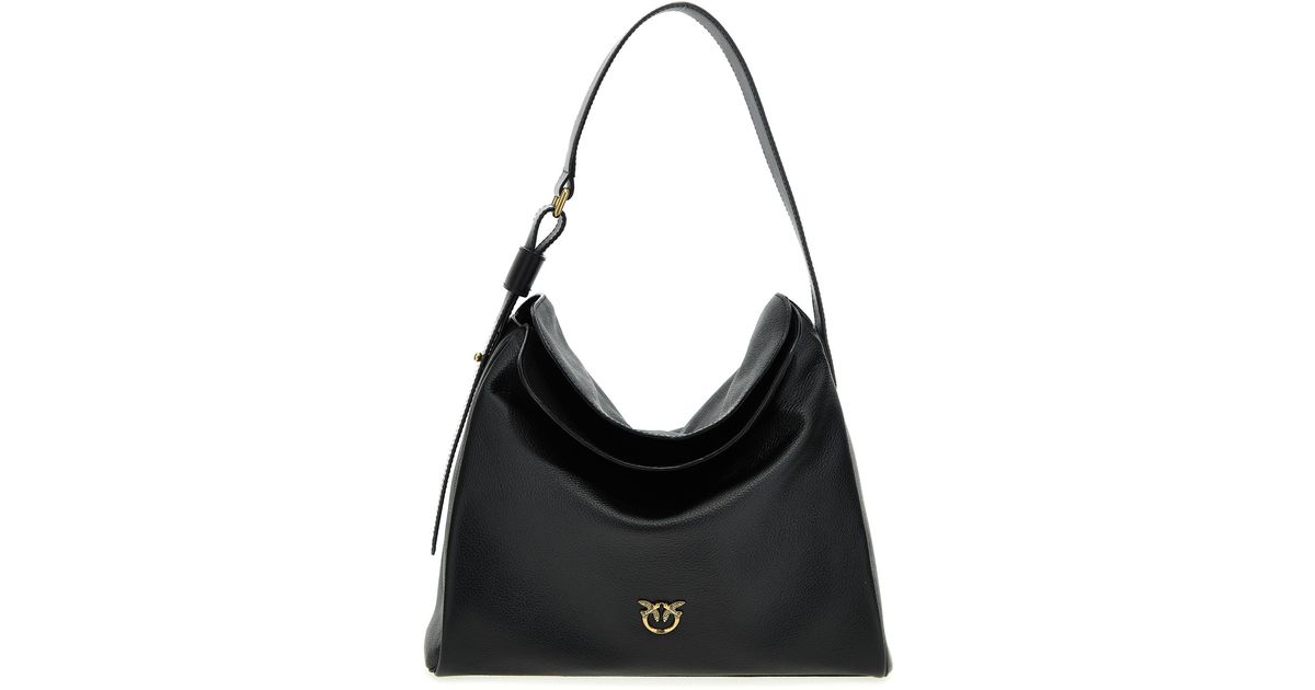 Pinko Leaf Big Shoulder Bags in Black Lyst