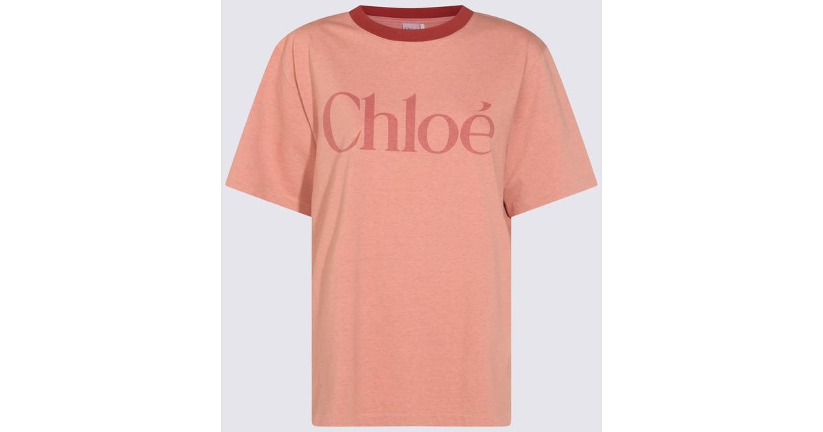 ◆Chloe◆クロエ PINK COTTON T-SHIRT Chloé - Cotton crew-neck T-shirt Pink - The Corner