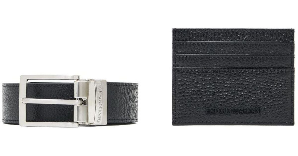 Pebbeld Emporio Armani Pebbled Leather Belt in White for Men | Lyst