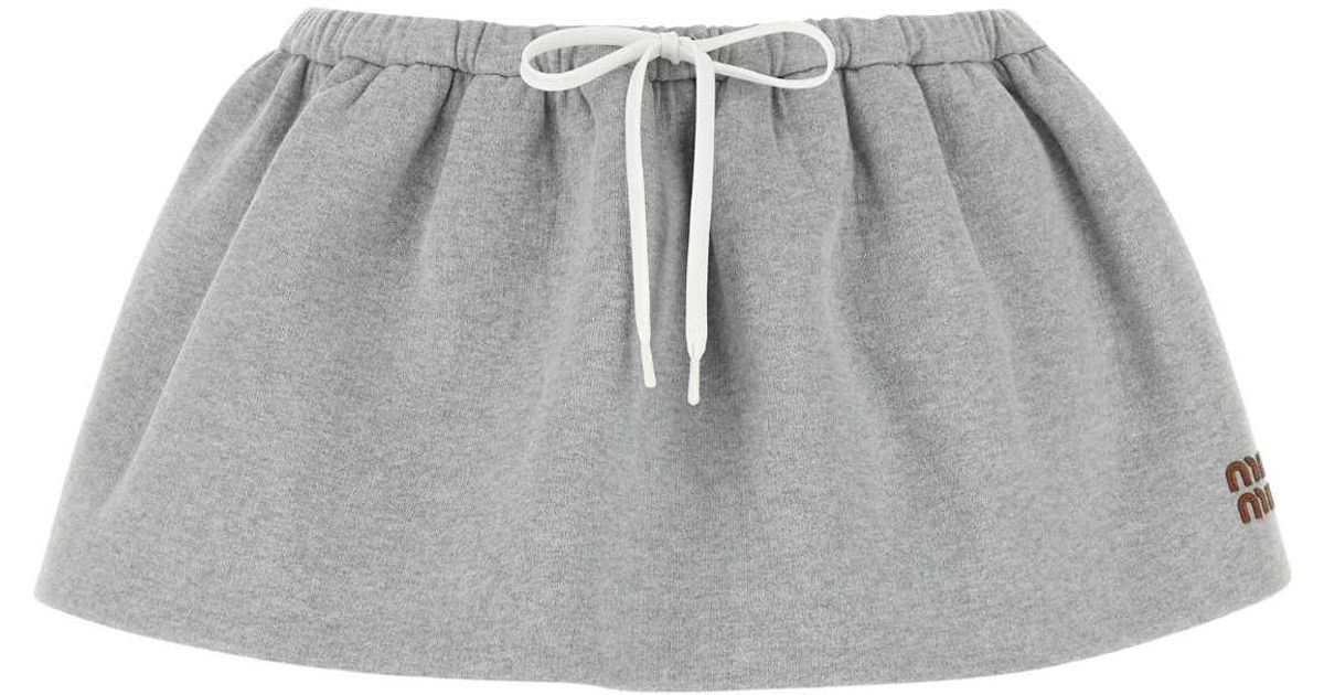 Miu Miu Skirts in Gray | Lyst