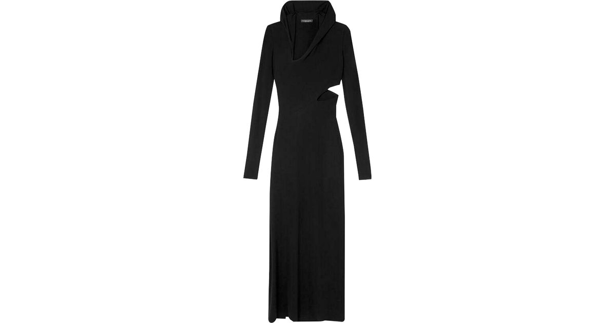 Versace Gown Tessuto Jersey Opaco in Black | Lyst