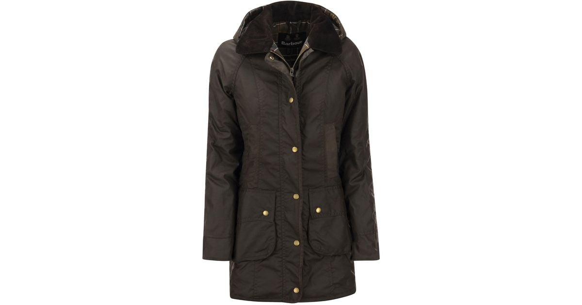 Barbour Bower Wax Jacket in Black | Lyst
