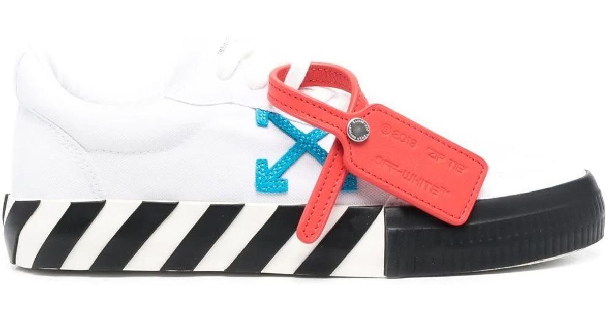 Off-White c/o Virgil Abloh White, Black And Turquoise Low Vulcanized ...