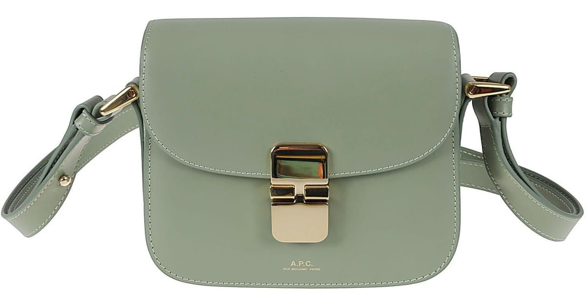 A.P.C. Sac Astra Small Crossbody Bag in Green | Lyst